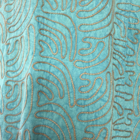 Turquoise Embroidered Jacket - Picture 5 of 5